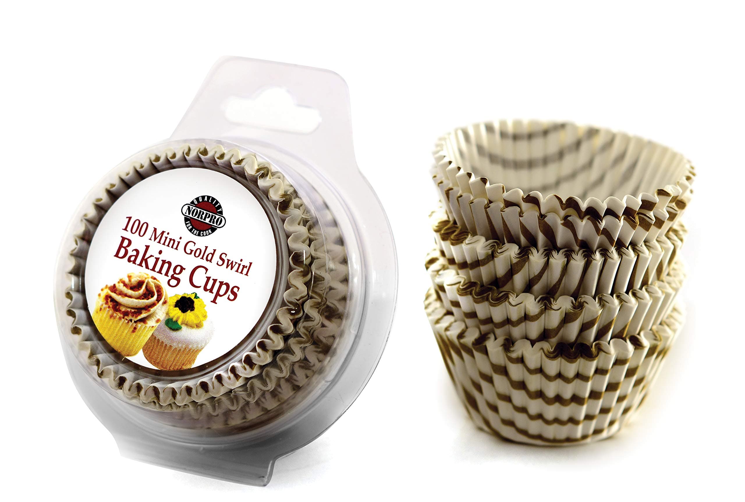 Gold Swirl Mini Cups, 100-Pack