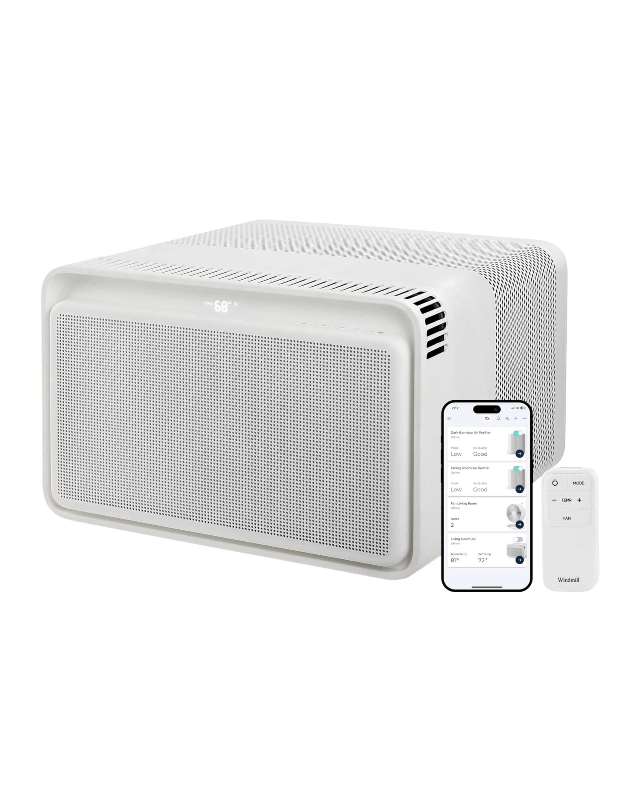 Window Air Conditioner - Quiet & Smart, Easy Install, Voice-Enabled, Remote & App Control AC Unit - 8,000 BTU