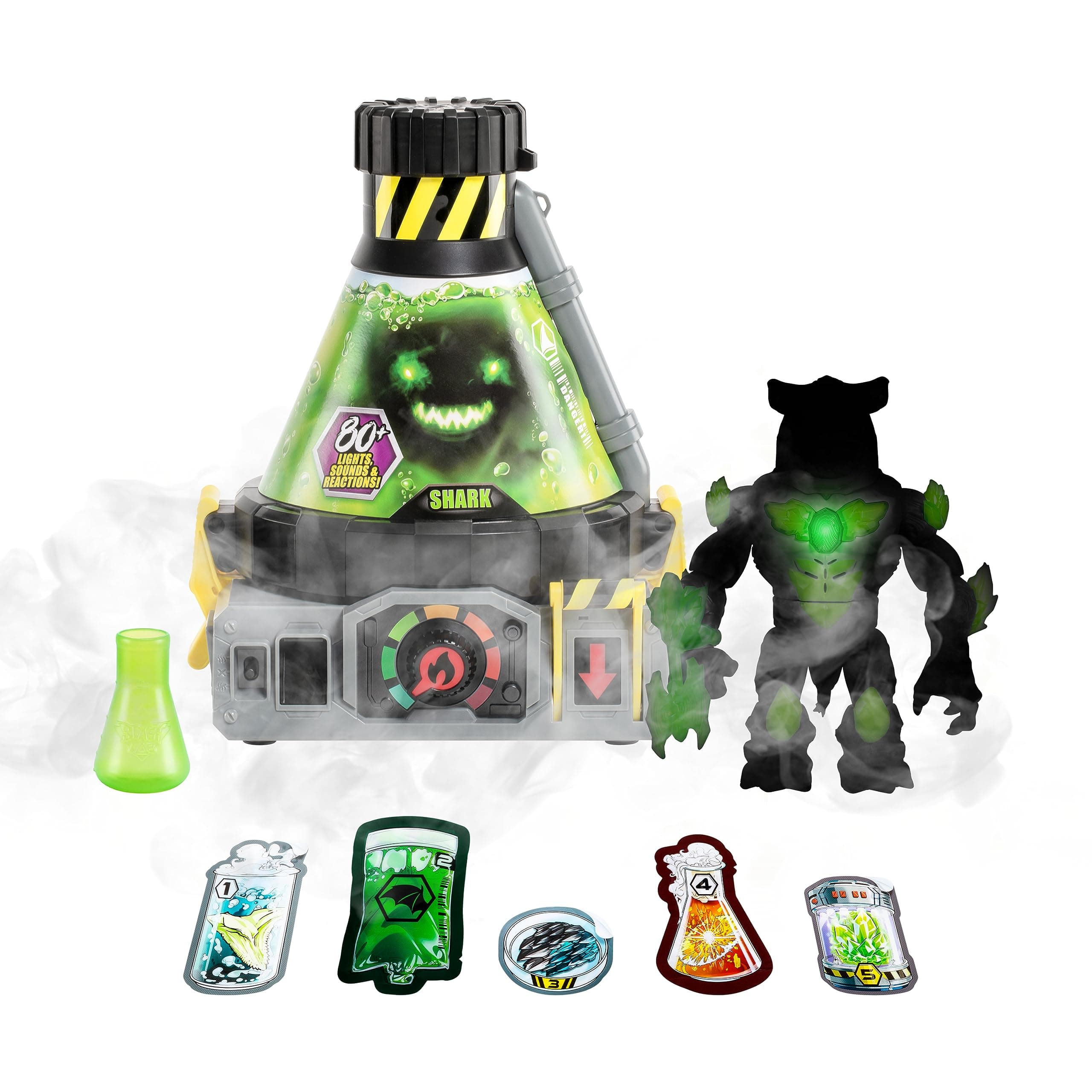 Shark Beast Creator. Add Ingredients & Follow The Experiment's Steps to Create Your Beast! with Real Bio Mist & 80+ Lights, Sounds and Reactions – Shark Style May Vary