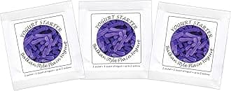 Yogurt Starter Cultures - Pack of 3 Freeze-dried Culture Sachets for Balkan Style Plain Yogurt