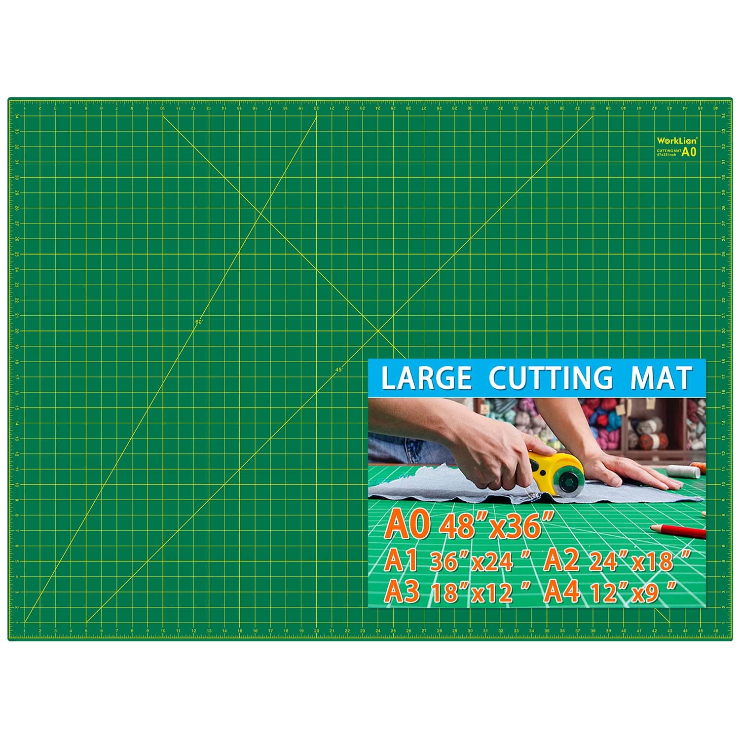 self healing cutting mat 36" x 48" for sewing,fabric cutting,rotary cutting,5-layer non-slip as desk top for Scrapbooking & Quilting & Sewing & Arts & Crafts Project……