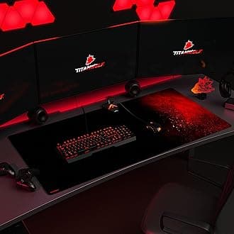 TITANWOLF - XXXL Mouse Mat - 1200 x 600 x 3 mm Mouse Pad – Extra Large Speed Gaming Mousepad - Table Mat Large Size - improved Precision and Speed – Design Blood