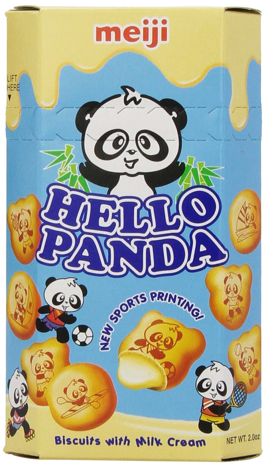 Meiji Hello Panda Biscuits with Milk Cream, 2-Ounce Boxes (Pack of 20)