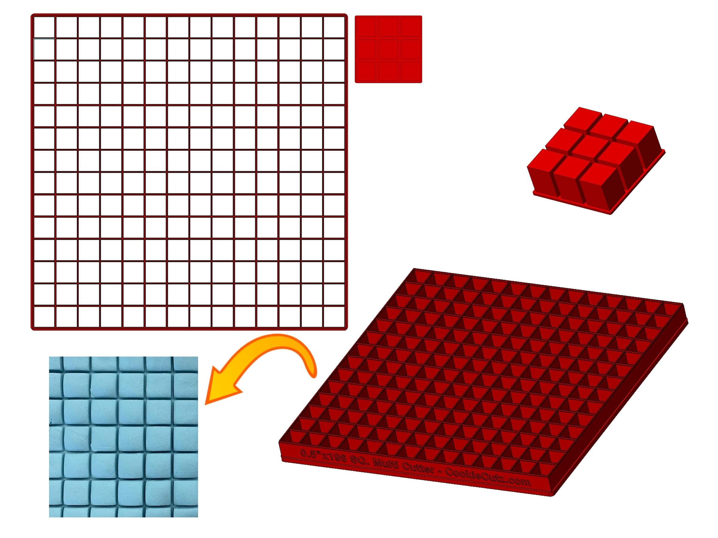 0.5” x 196 square shape Multicutter