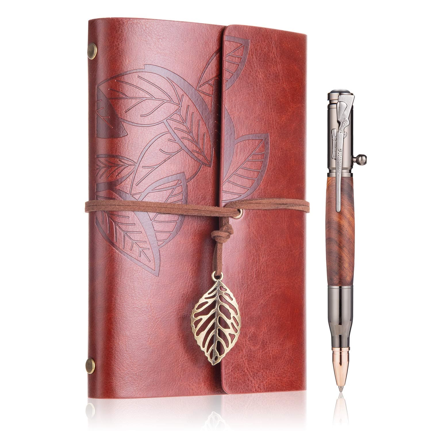 Leather Writing Journal & Ballpoint Pen