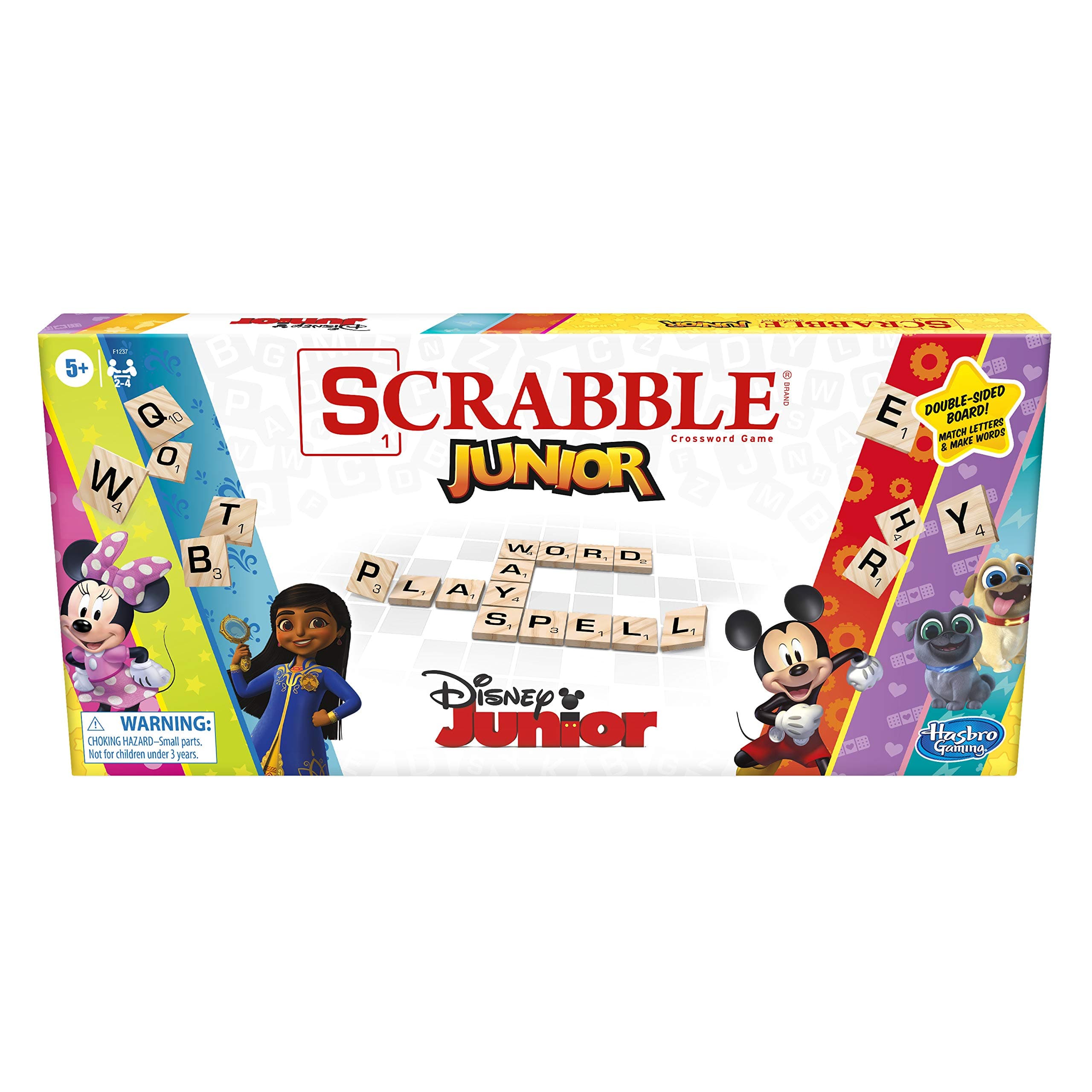 Scrabble Junior: Disney Junior Edition Board Game, Double -Sided Game Board, Matching and Word Game (Amazon Exclusive)