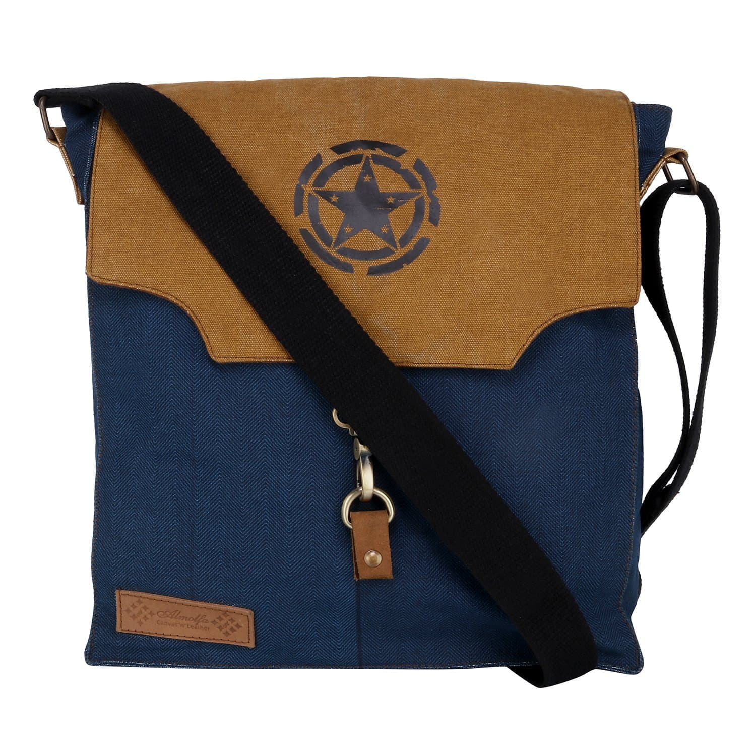 Unisex Canvas 9 Ltrs Blue Messenger Bag