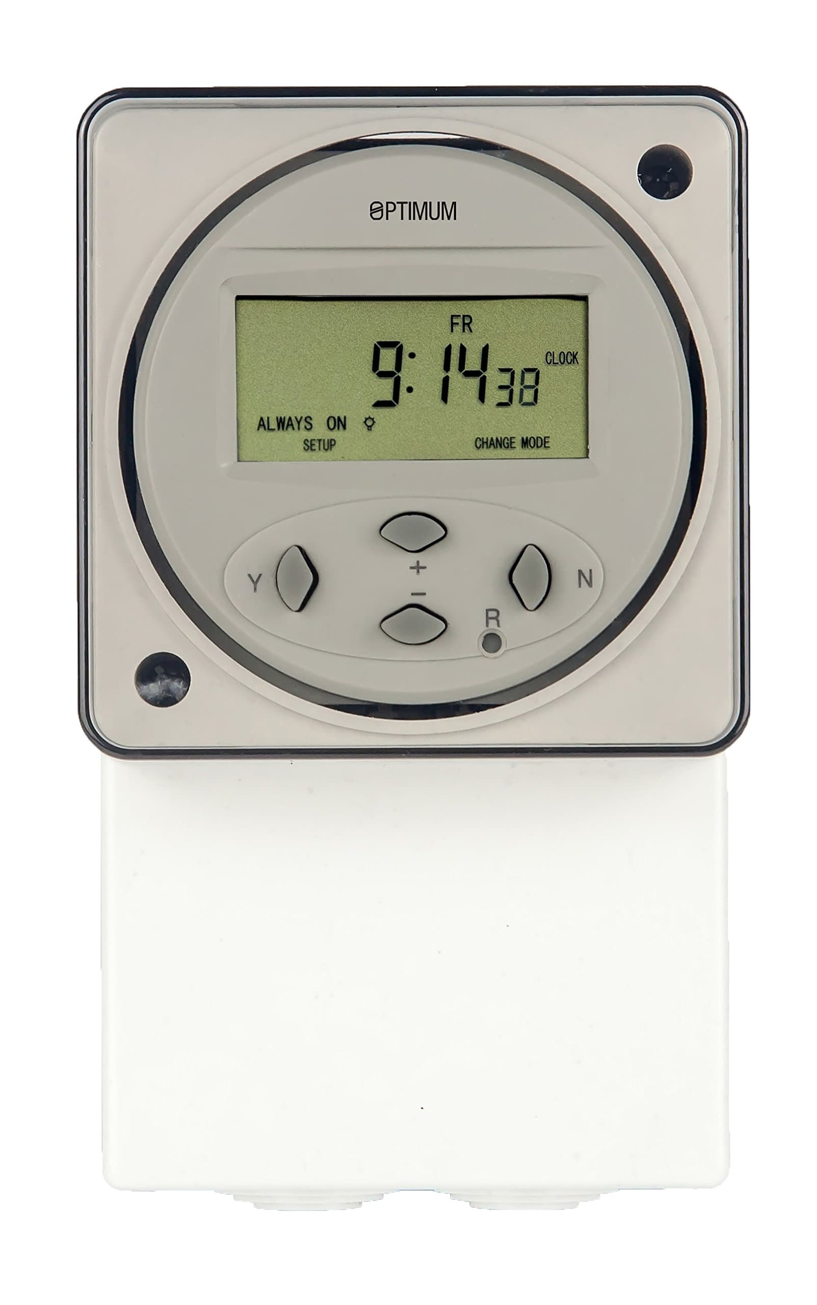 Optimum OP-IHTDIGI Digital 24 Hour/7 Day Immersion/General Purpose Time Switch, 230 V, White