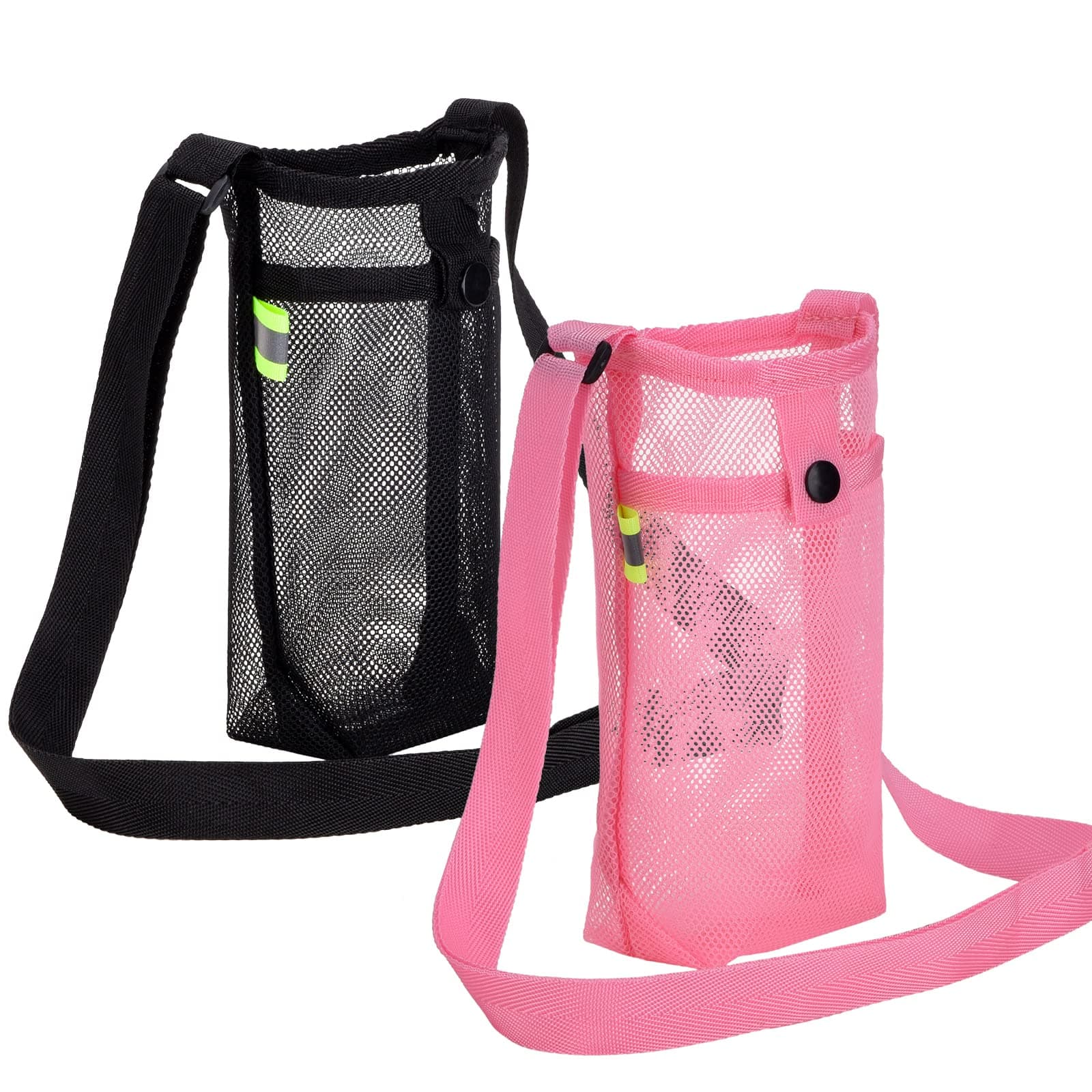 Water Bottle Holder Carrier with Adjustable Shoulder Strap - Beach & Sports Bottle Bag for Hiking, Gym, Camping, Walking, Travel