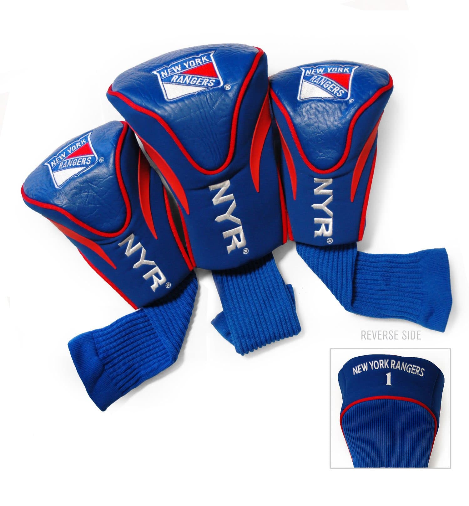 NHL Numbered 1, 3, & X, Fits Oversized Drivers, Utility, Rescue & Fairway Clubs, Velour lined for Extra Club Protection