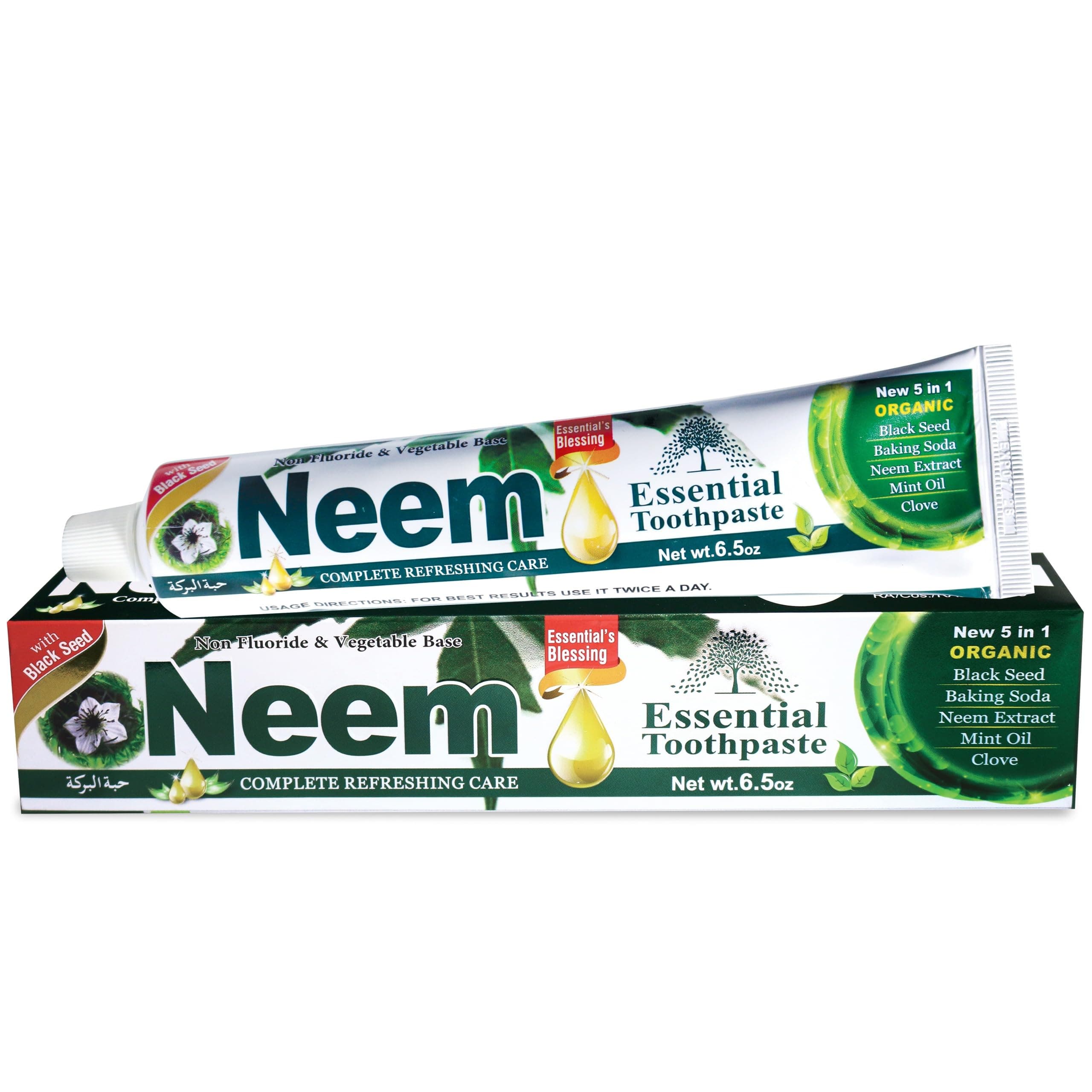 Noni Neem Essential Toothpaste New 5 in 1 100% Fluoride Free