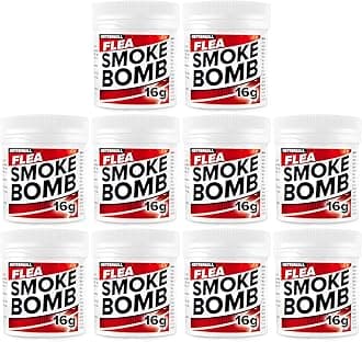 Professional Strength 16g Flea Smoke Bomb Fogger Fumigator Smoke | Kills Fleas (10)