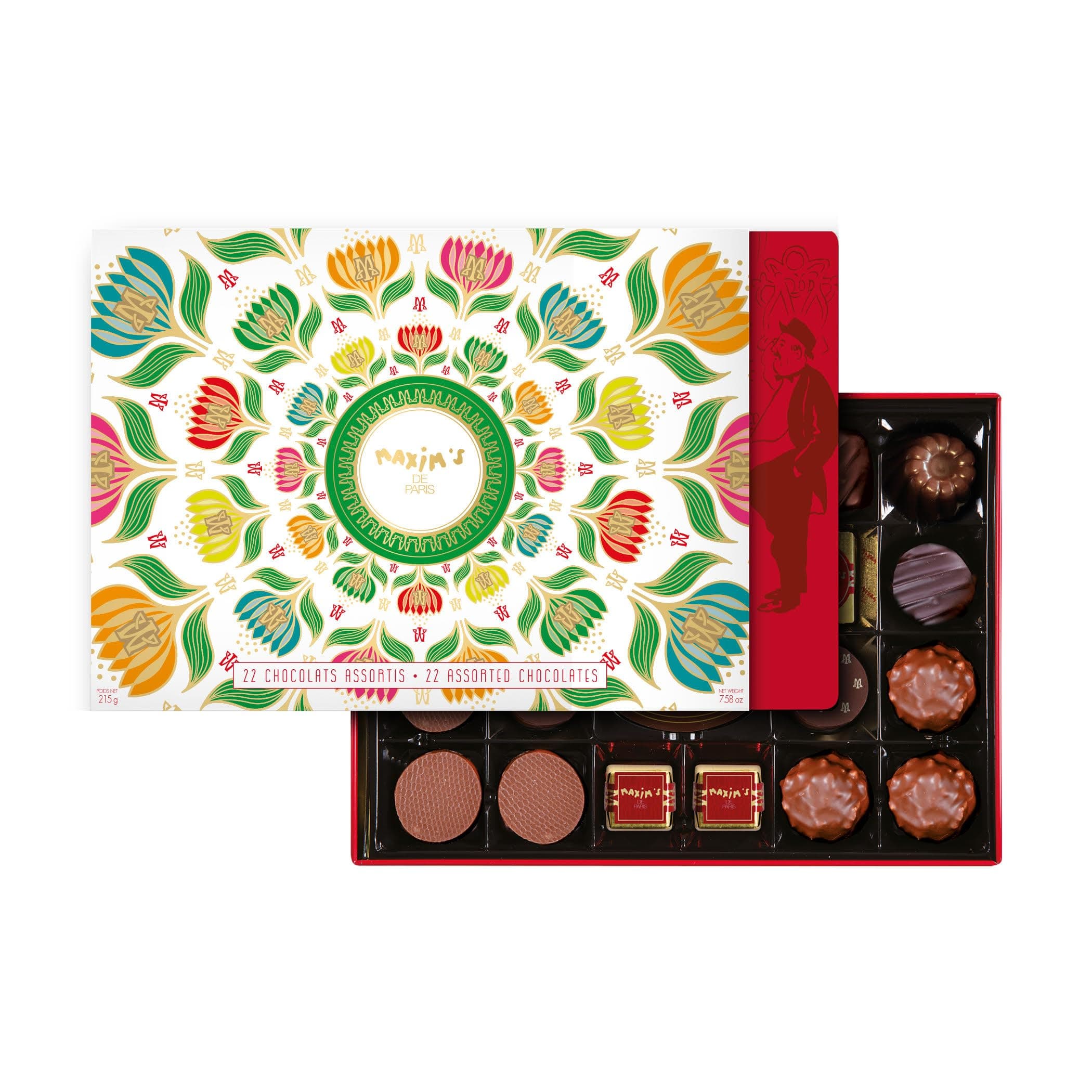 Maxim's de Paris Assorted Chocolates in Red Tin 22 pieces - 210 g