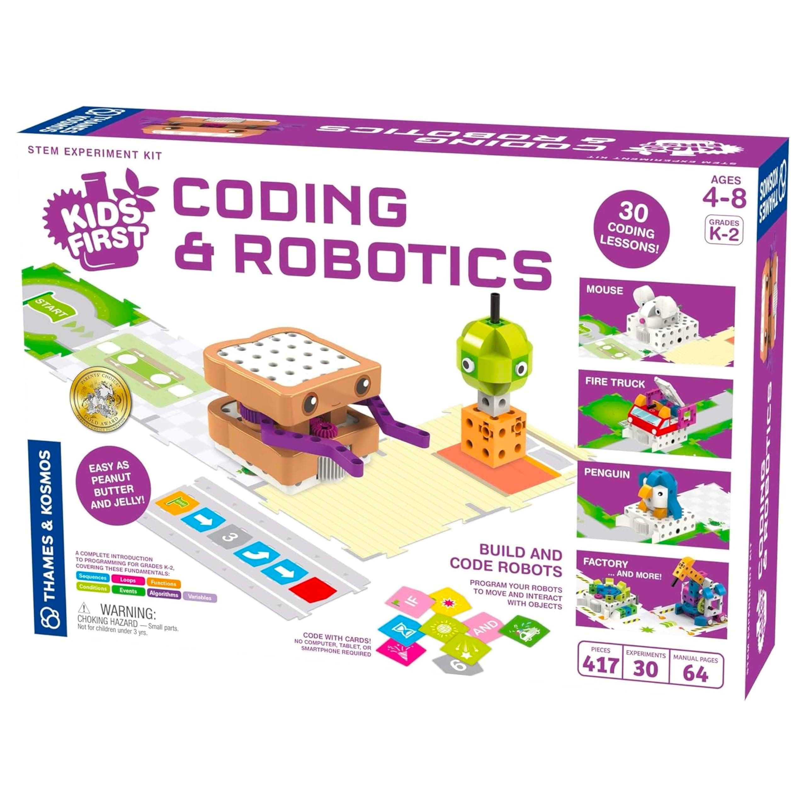 Thames & Kosmos 567012 Kids First Coding & Robotics | No App Needed | Grades K-2 | Intro To Sequences, Loops, Functions, Conditions, Events, Algorithms, Variables | Parents Choice Gold Award Winner |