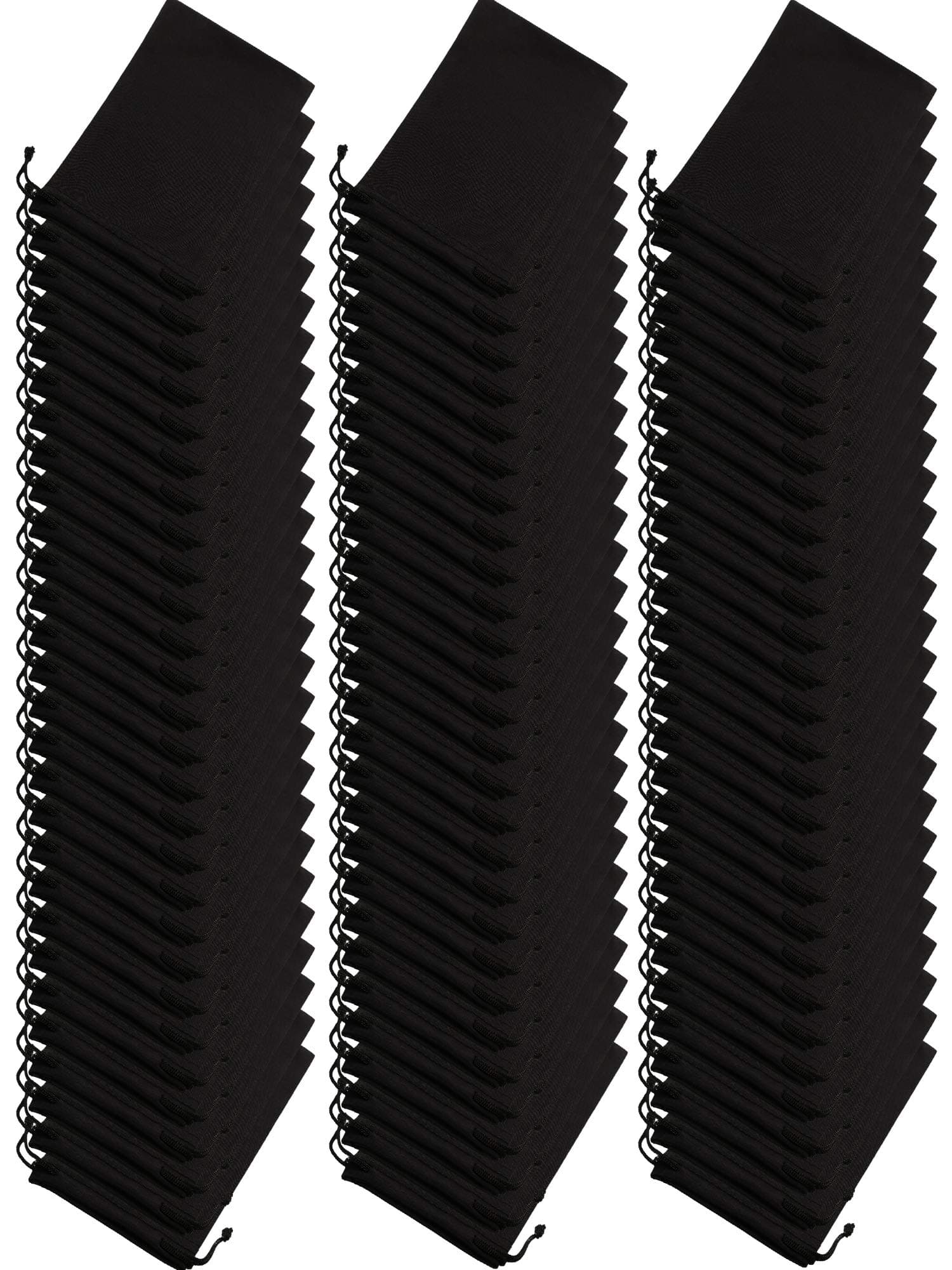 100 Pack Soft Sunglasses Pouch Bulk Microfiber Sunglasses Case Eyeglasses Sleeve with 2 Cleaning Cloth for Storage