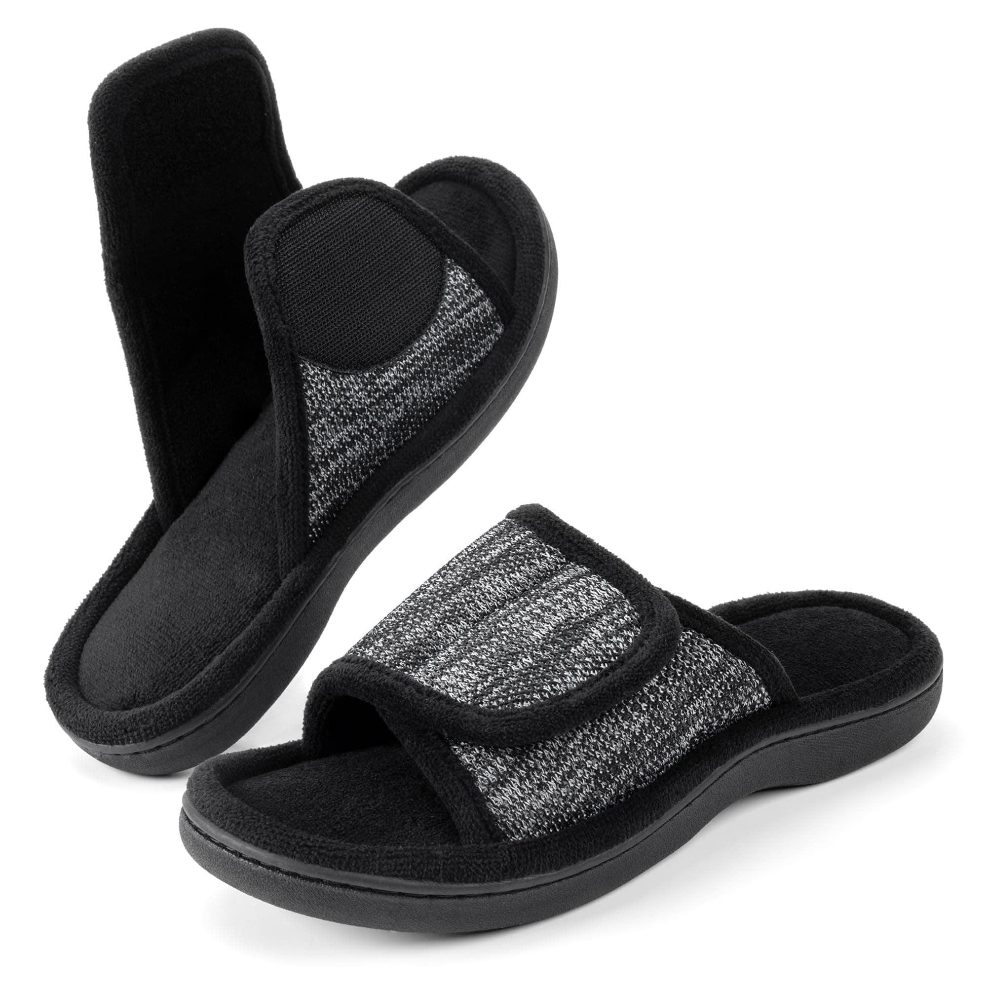 Women's Adjustable Wrap Memory Foam Slide Slipper