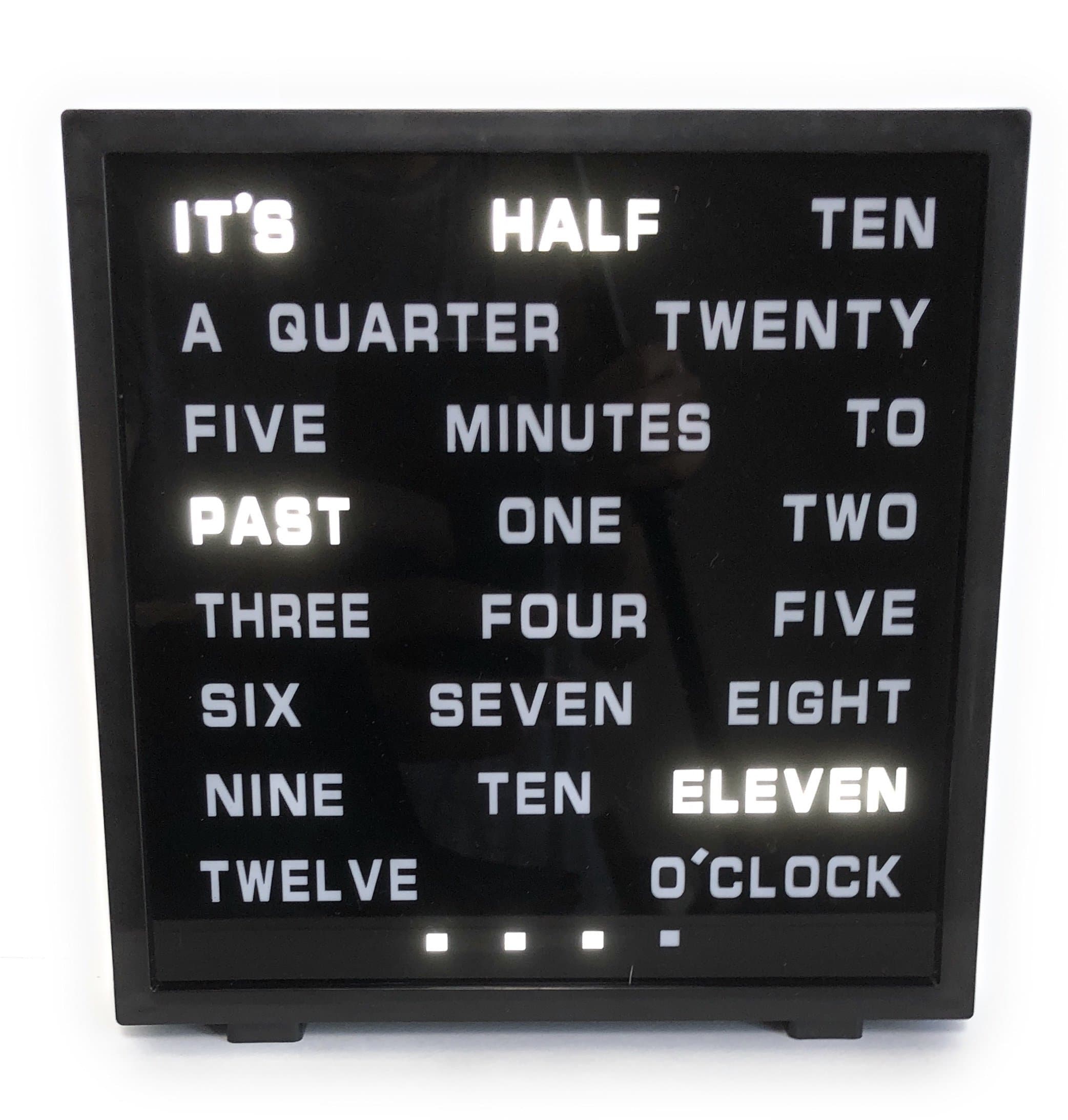 Word Clock - Displays LED Time as Text Letters as Time by Urban Clock