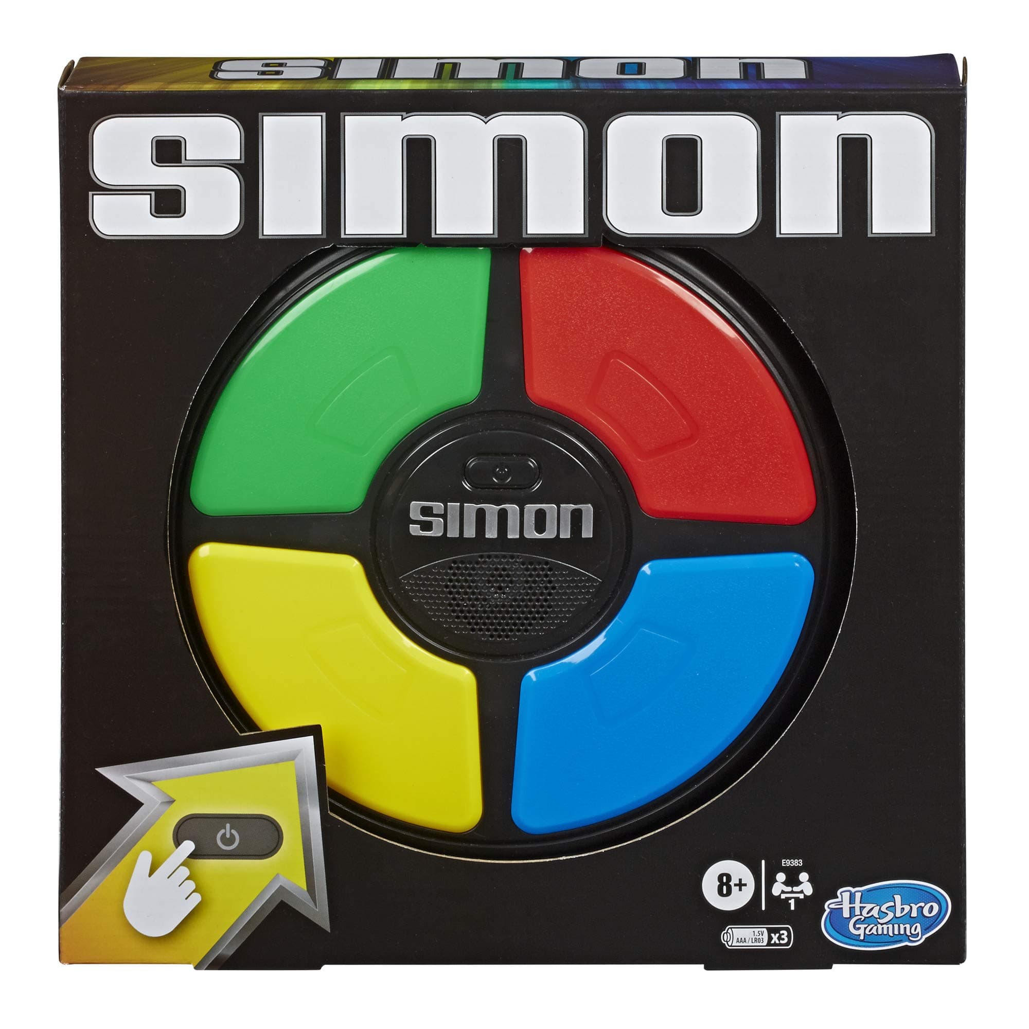Simon Electronic Memory Game, Handheld Light and Sound Game, Ages 8 and Up