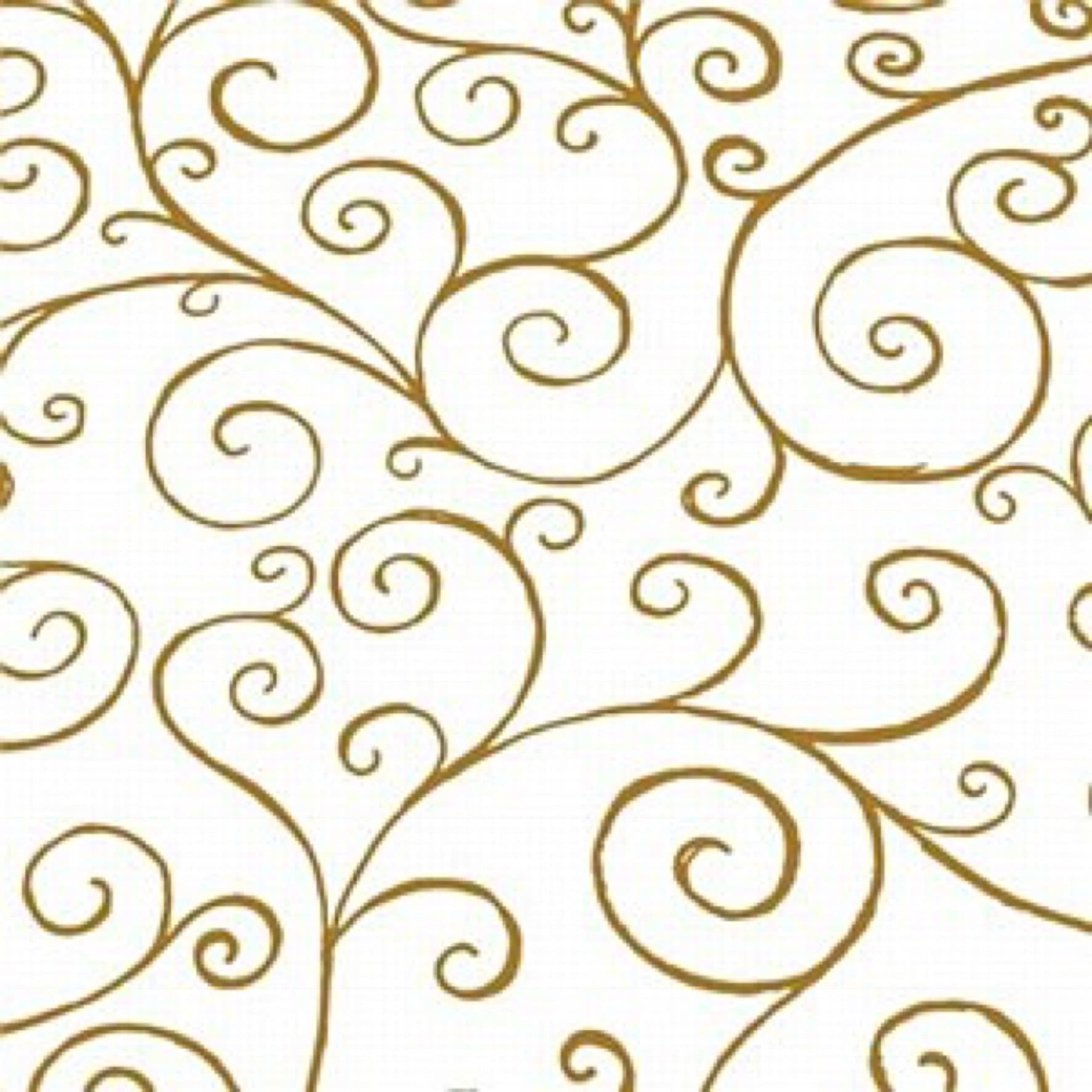 1.5 Meters Gold Scroll Cellophane Wrap 80cm Width Florist Quality