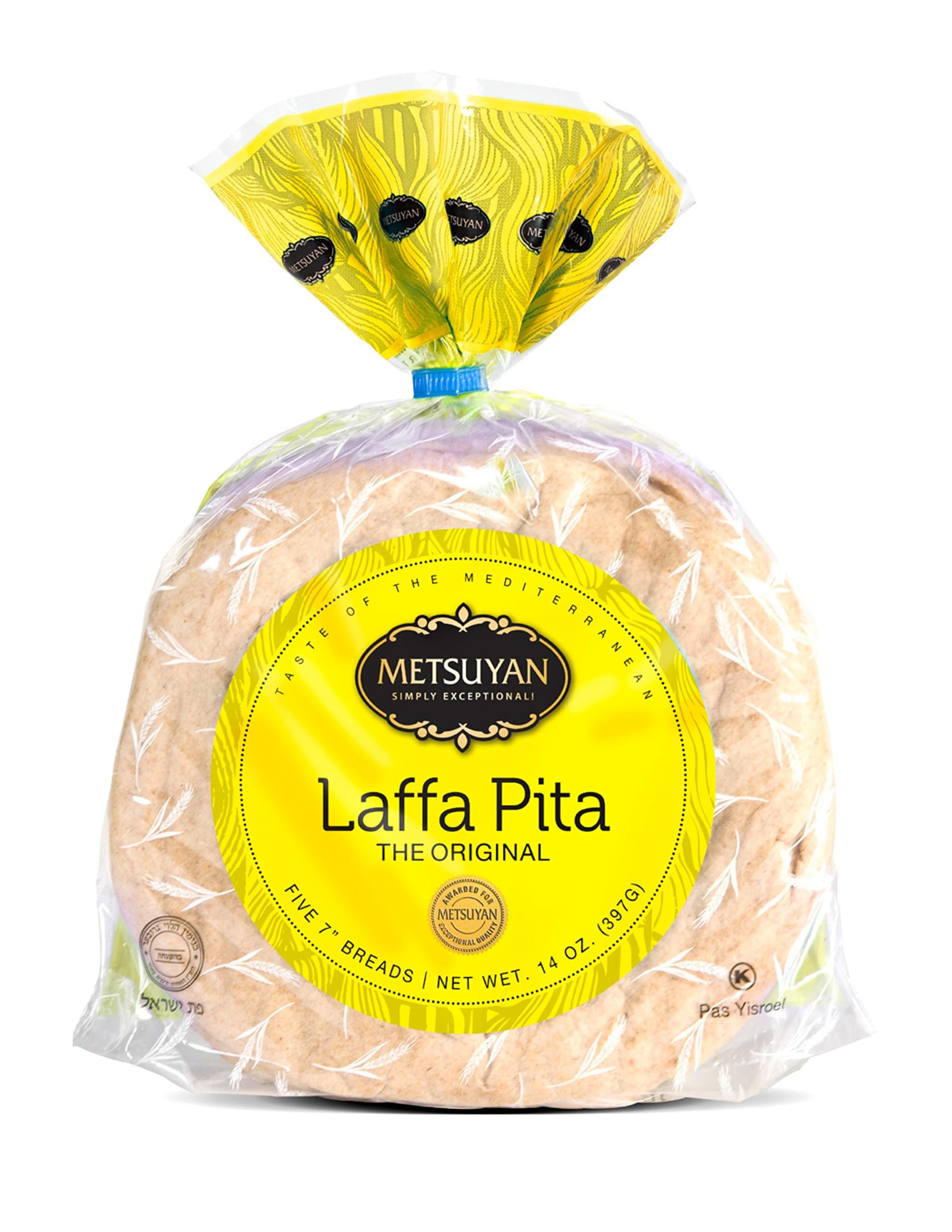 Metsuyan Laffa Pita The Original Kosher Flatbread 5 Count