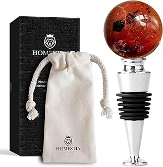 Red Gemstone Wine Stopper for Wine Bottles Vacuum Wine Bottle Stopper with Silicone Reusable Wine Corks, Leak Proof Keep Fresh Wine Preserver Wine Saver Wine Accessories