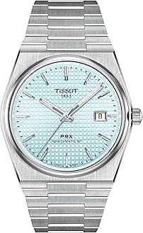 Tissot PRX Powermatic 80 316L Stainless Steel case, Swiss Automatic Watch for Men & Women, Ice Blue Dial, Stainless Steel, (T1374071135100)