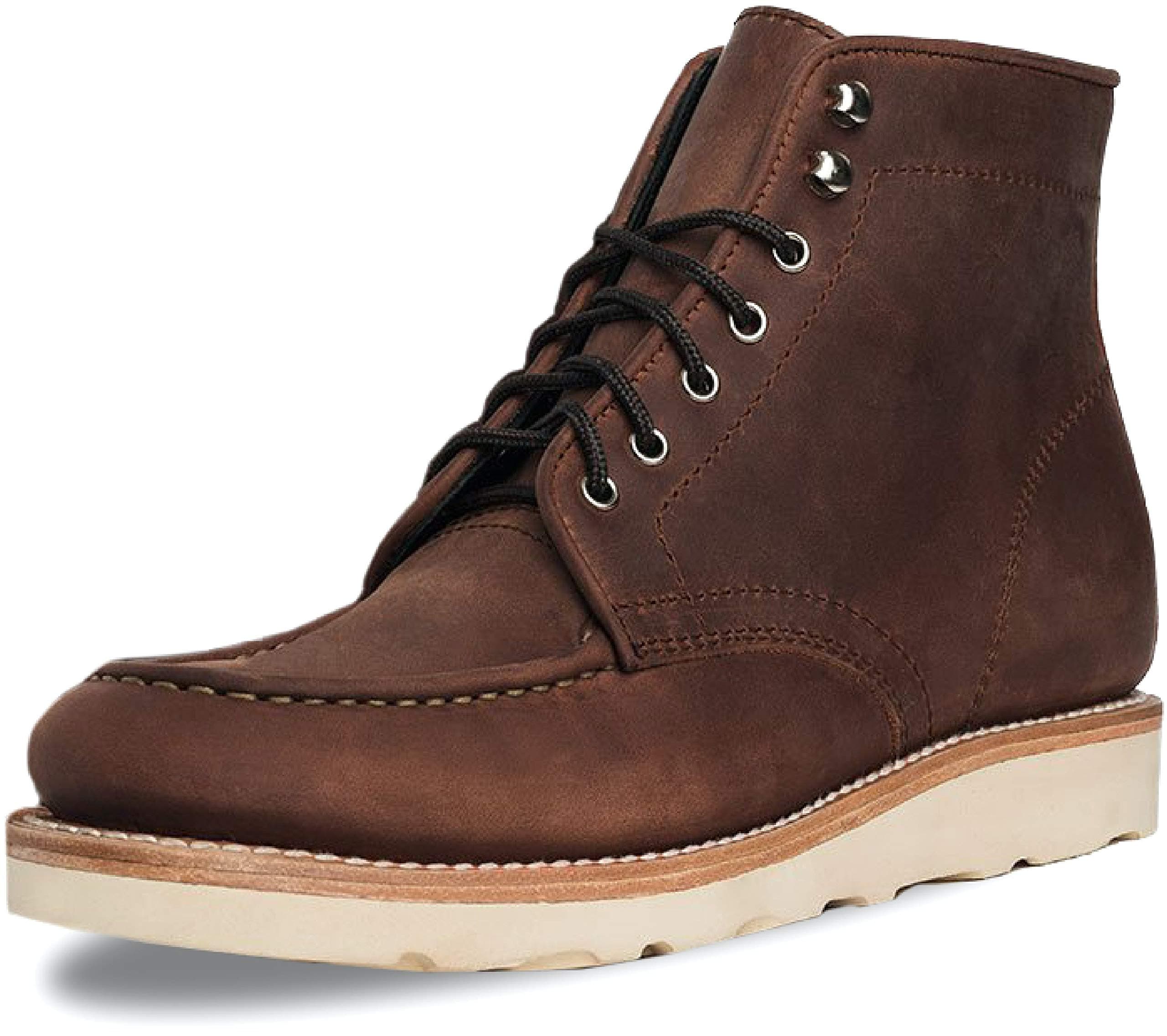Men's Diplomat Moc Toe Leather Boot