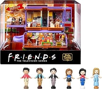 Playset, Friends Compact with 6 Dolls and 9 Accessories