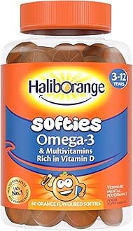 Kids Vitamins Omega-3 and Multivitamin Orange Softies, Pack of 60