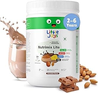 Nutrimix Lite Powder for 2+ Years Kids (350g)|Chocolate Flavour|Naturally Sweetened|with Goodness of-Ragi,Bajra,Jaggery,Dates,Almond,Walnuts,& Oats|3g Protein per serving|100% Vegetarian