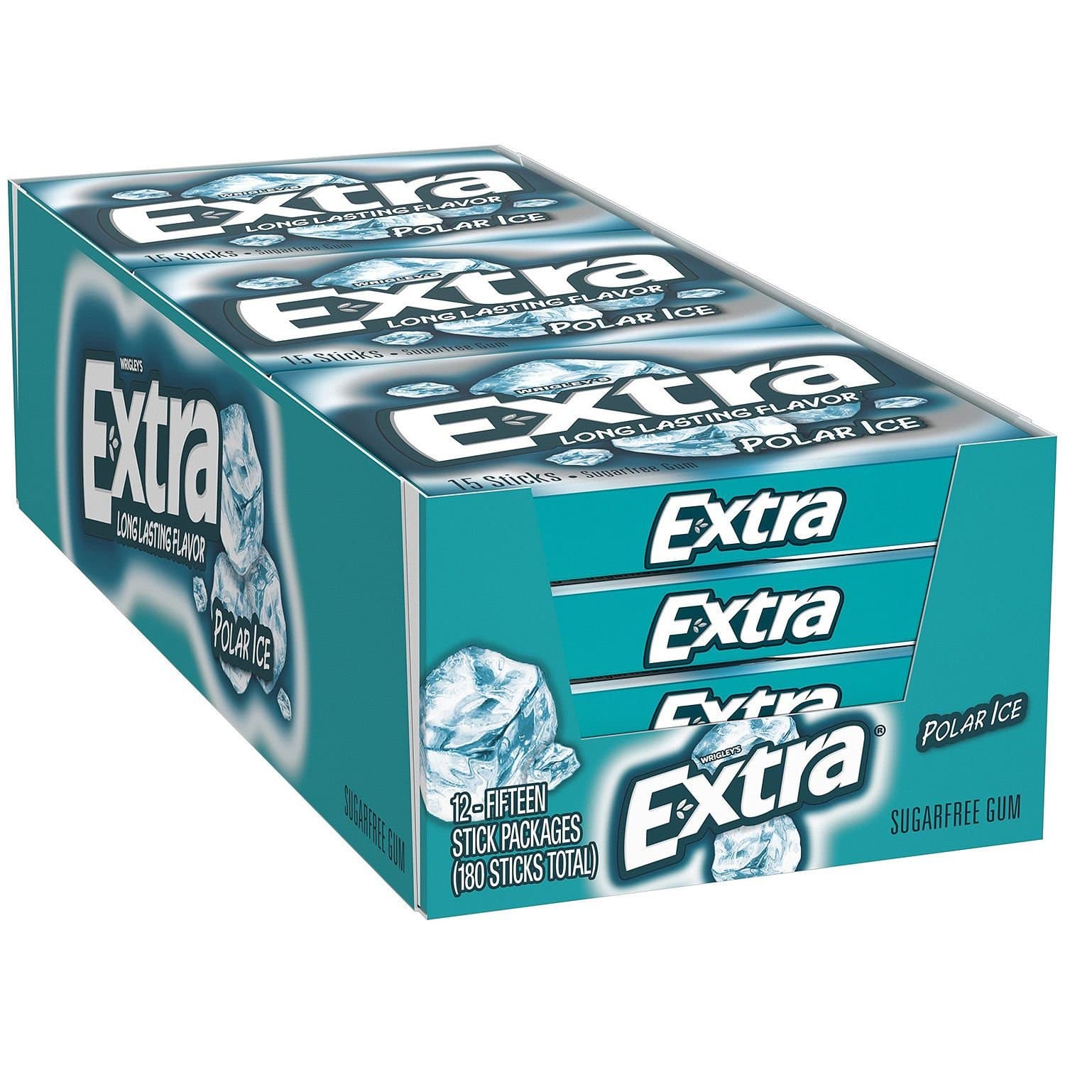 Polar Ice Sugar-Free Gum (15 Count 12 Pack)