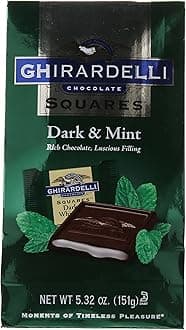 Ghirardelli Dark and Mint Squares Stand Up Bag, 5.32 Ounce