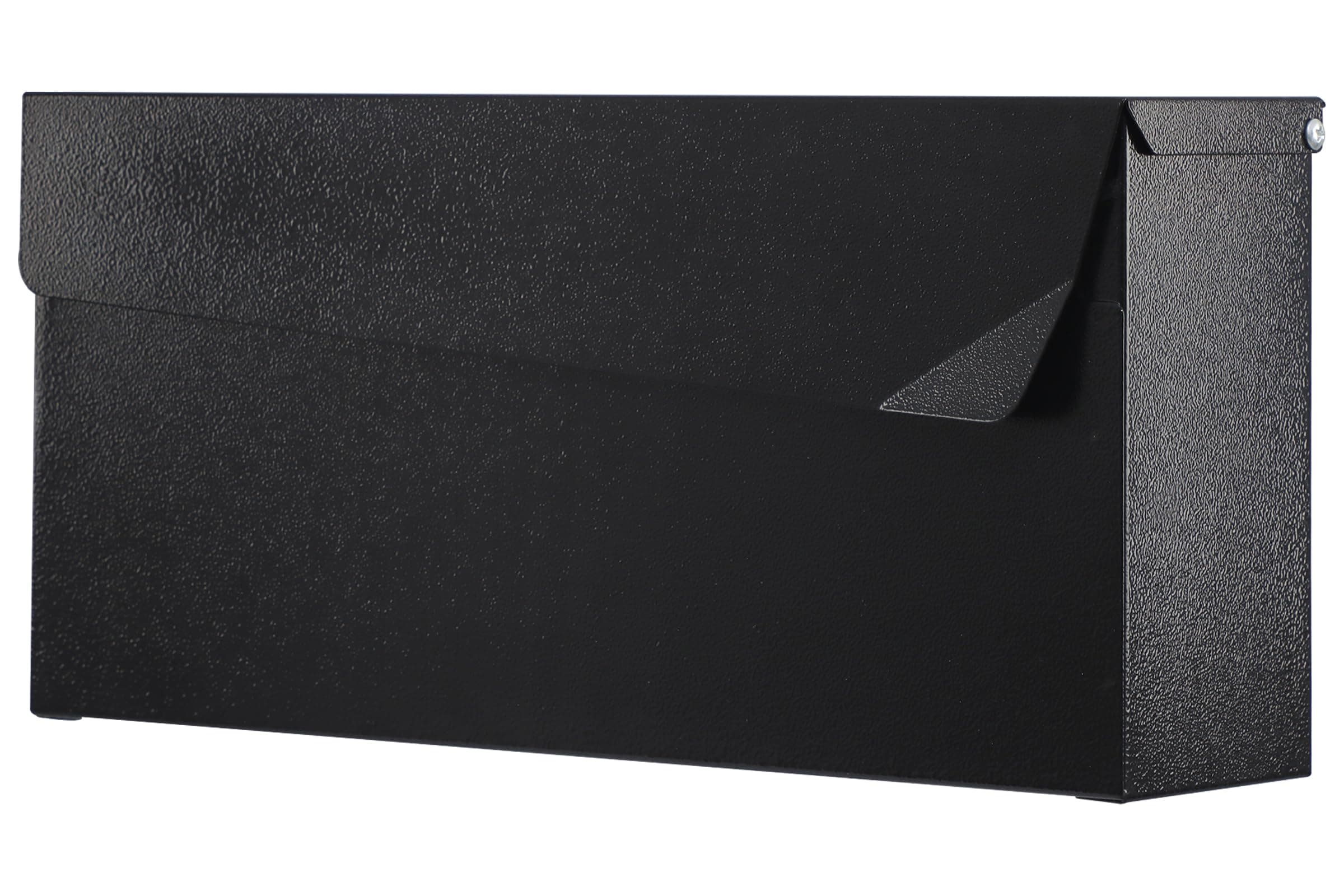 KYODOLED Wall-Mount Mailbox, Large Capacity Mail Box, Mailboxes for Outside, Galvanized Steel Rust-Proof Metal Post Box, 14.56" x7" x4.13" Black