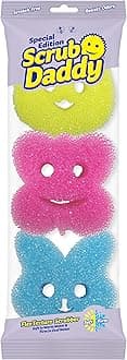 Scrub Daddy Special Edition Spring - Scratch-Free Multipurpose Dish Sponge - BPA Free & Made with Polymer Foam - Stain, Mold & Odor Resistant Kitchen Sponge (3ct)