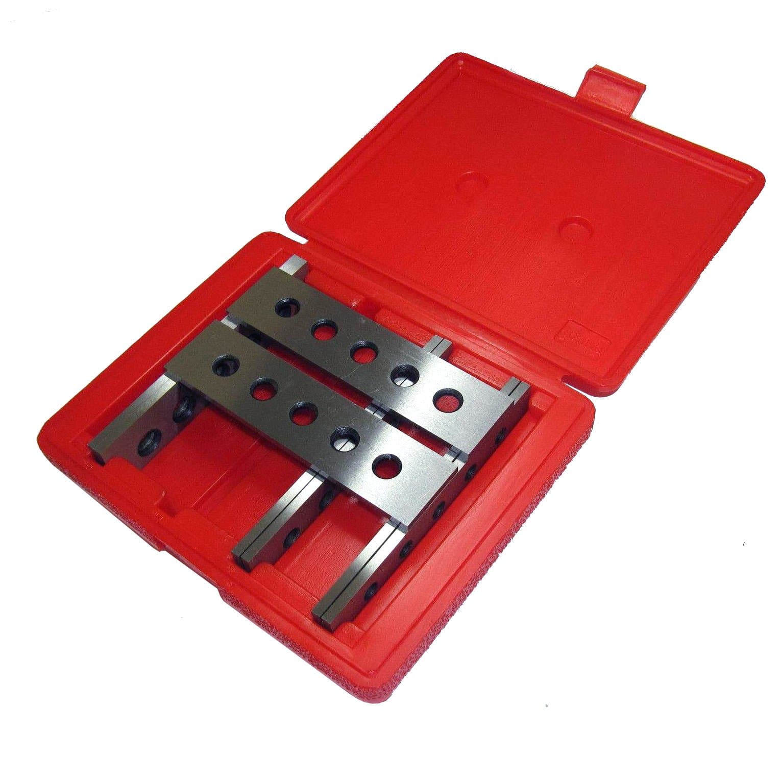 HFS(R) 6 x 3/16"" Precision Steel Parallel Set, 4 Pairs (each thickness 1", 1-1/4", 1-1/2", 1-3/4") Hardened & Ground ±0.0002" with 5 Holes