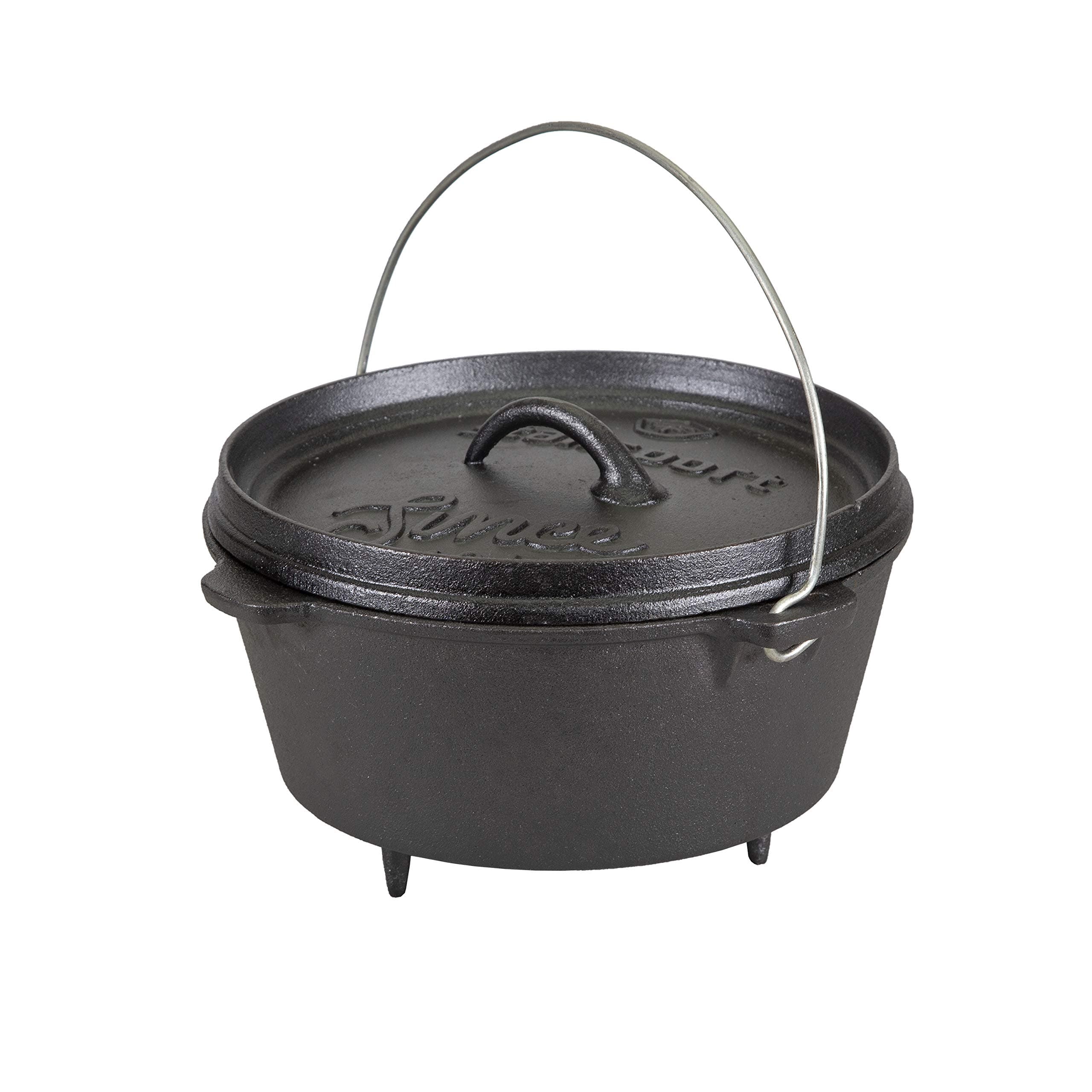 - Pre-Seasoned Cast Iron Dutch Oven