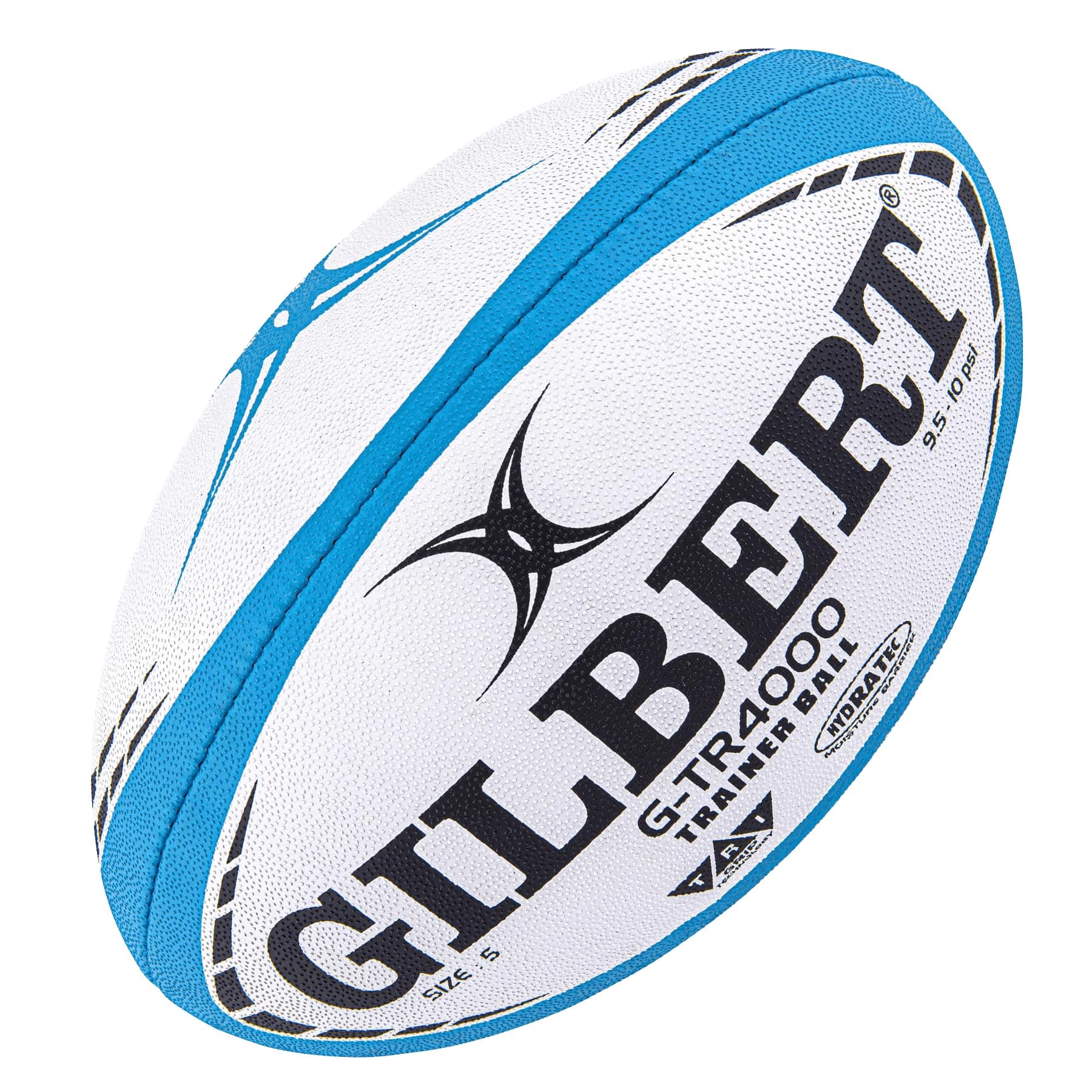 Gilbert G-TR4000 Rugby Training Ball – Hand Stitched with Patented Triangular Grip – Durable 3-Ply Waterproof Surface for College & Club Practice