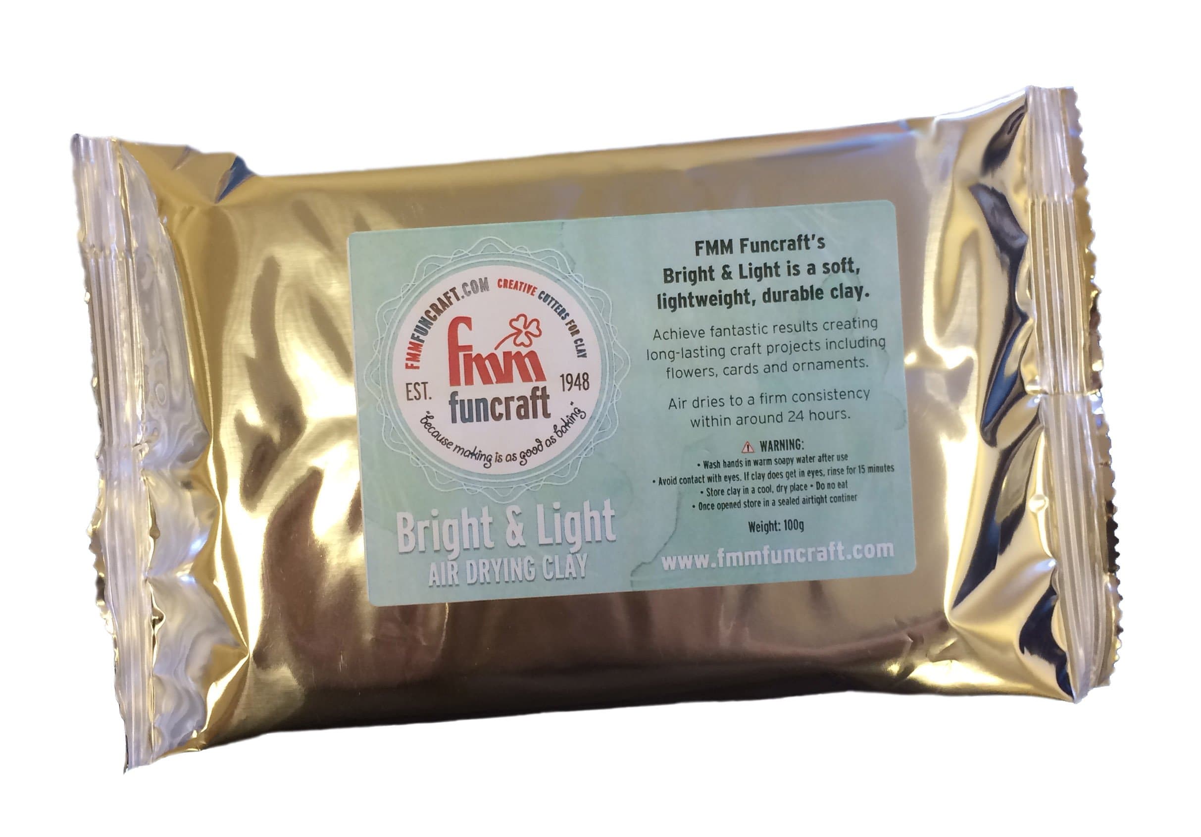 Creative Cutters Bright & Light Air Drying Clay, 6 x 10 x 1.5 cm