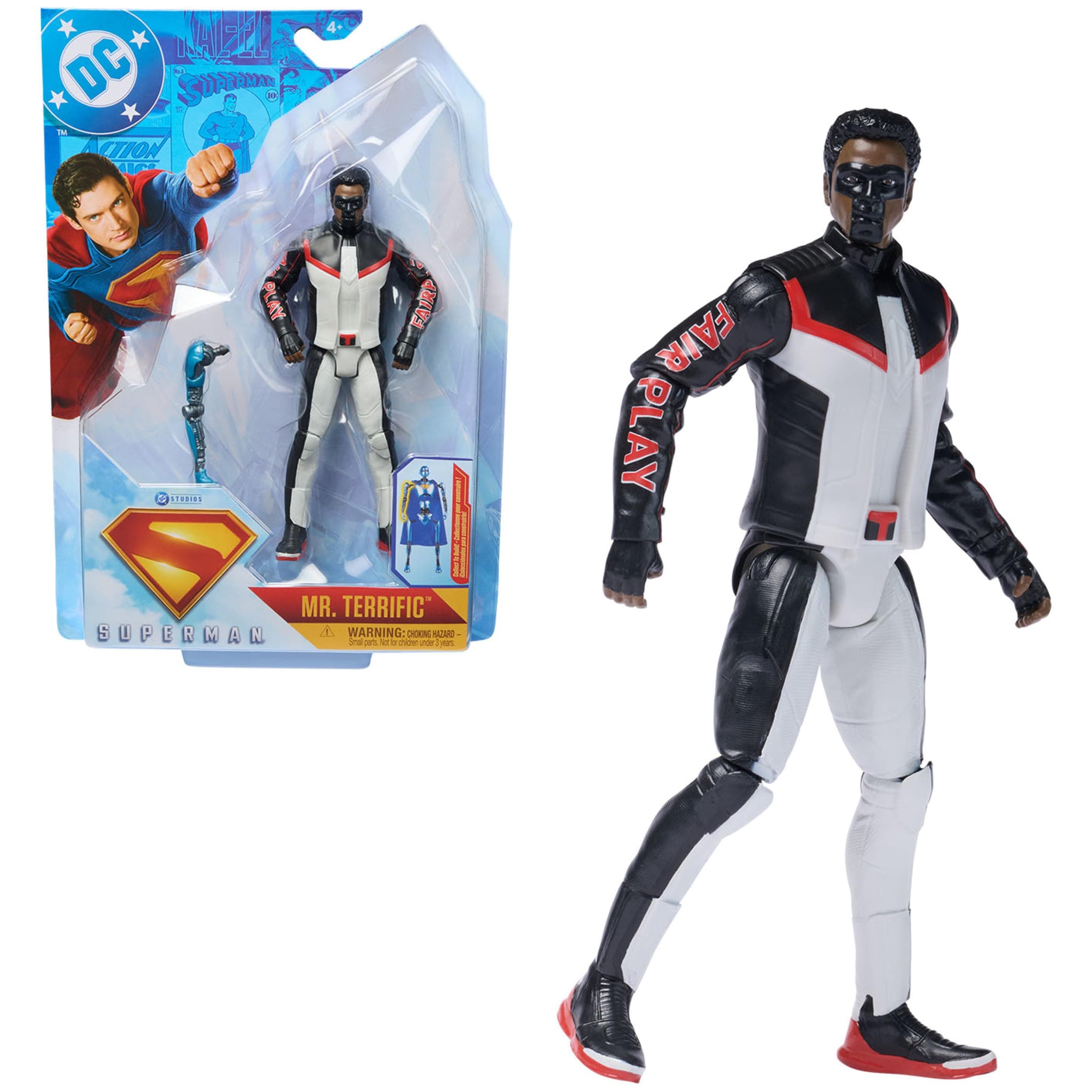 Superman, Mr. Terrific, 6-Inch Action Figure, Authentic Superman Movie Styling, Super Heroes Kids Toys for Boys and Girls Ages 4 and Up