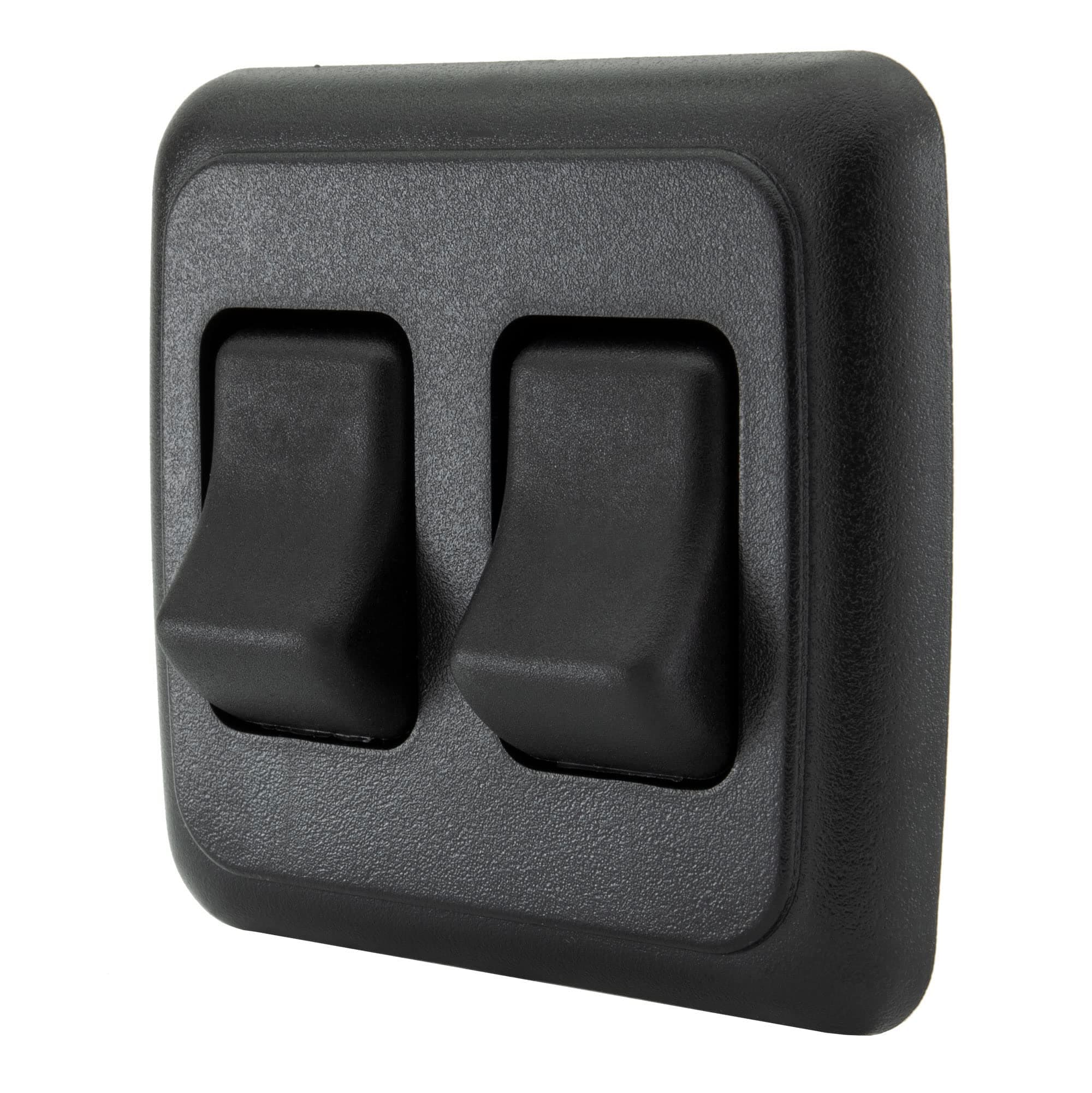 American Technology Components Double SPST On-Off Switch with Bezel, 12-Volt, for RV, Trailer, Camper (Black)