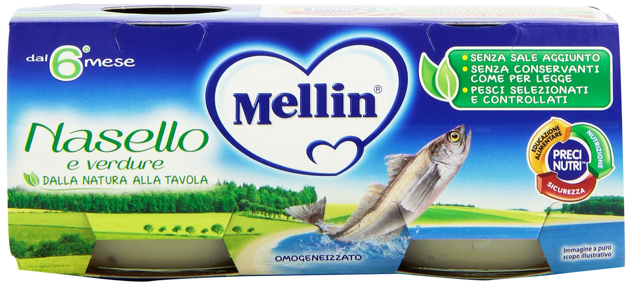 Mellin Homogenized Hake Fish 2x80g