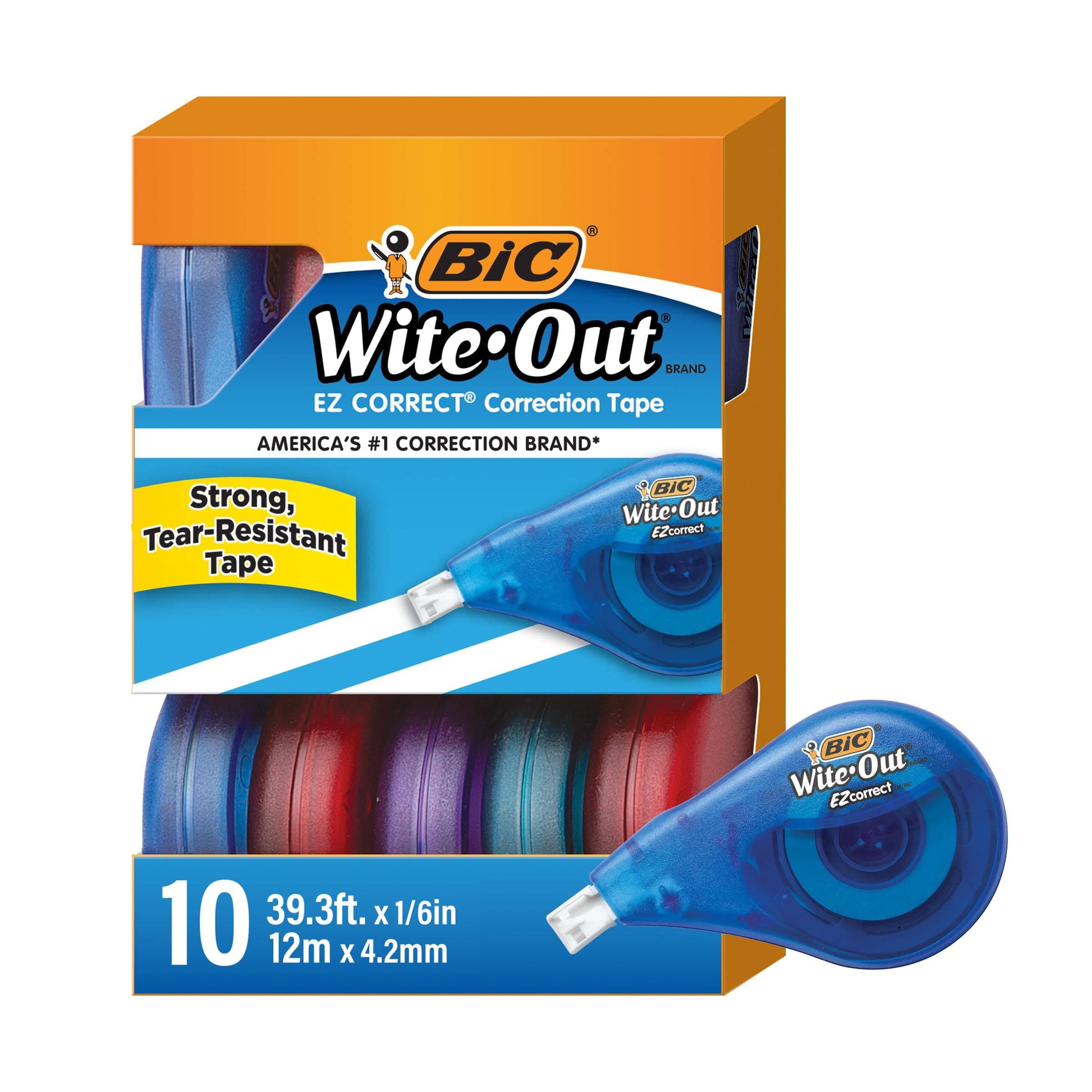 Wite-Out Brand EZ Correct Correction Tape, White, 10-Count
