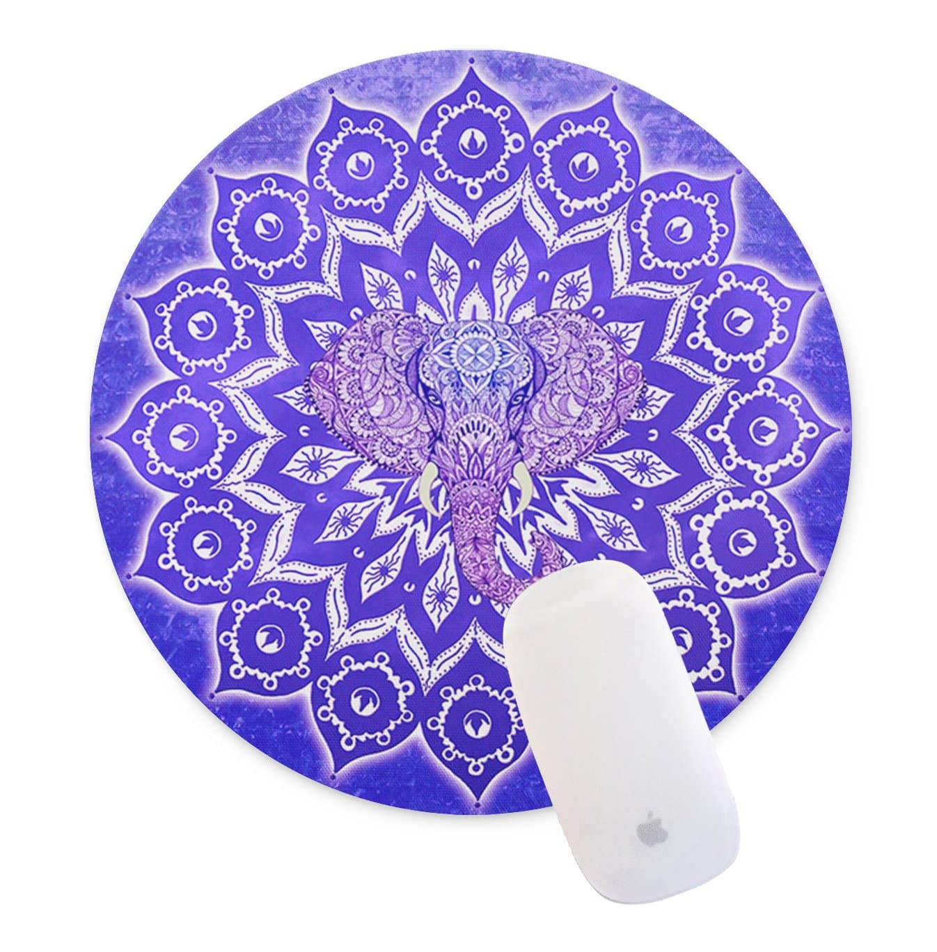 Kieona Smith Mandala Elephant Mouse Pad Design Personalized Unique Surface Natural Rubber Anti Slide Mouse Pad Gaming Mouse Pad Mouse Pad