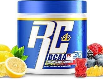 Ronnie Coleman's BCAA XS Powder with EAAs, Branched Chain Amino Acids Post Workout Muscle Recovery, Sugar Free Hydration Drink for Women and Men, Lemonbeary Gummies, 30 Servings