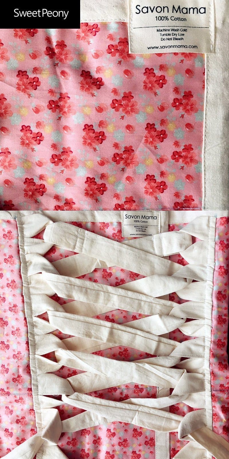 Bengkung Belly Bind (Sweet Peony Pattern) - One Size fits All, 100% Cotton, Non-irritating