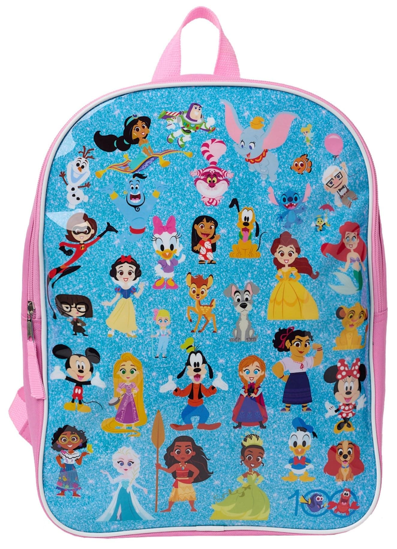 Disney100 15" Backpack Mickey Stitch Buzz Nemo Genie Simba Olaf Kids School Bag