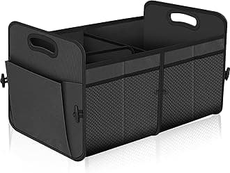 Femuar Car Trunk Organizer with 72L Large Capacity Waterproof Collapsible and 11 Pockets, Trunk Organizer for Car SUV/Jeep/Sedan, Large Size, Grey