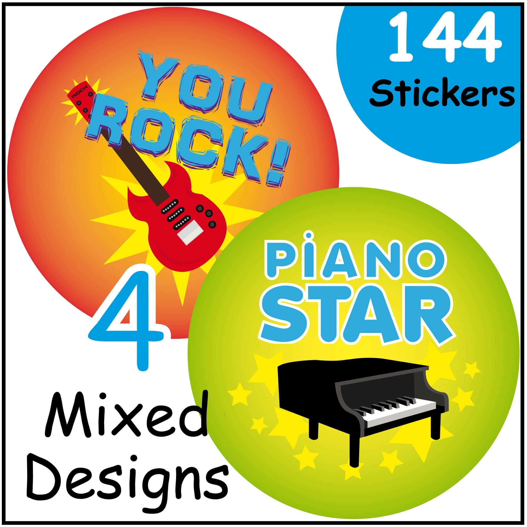 Music Themed Reward Stickers