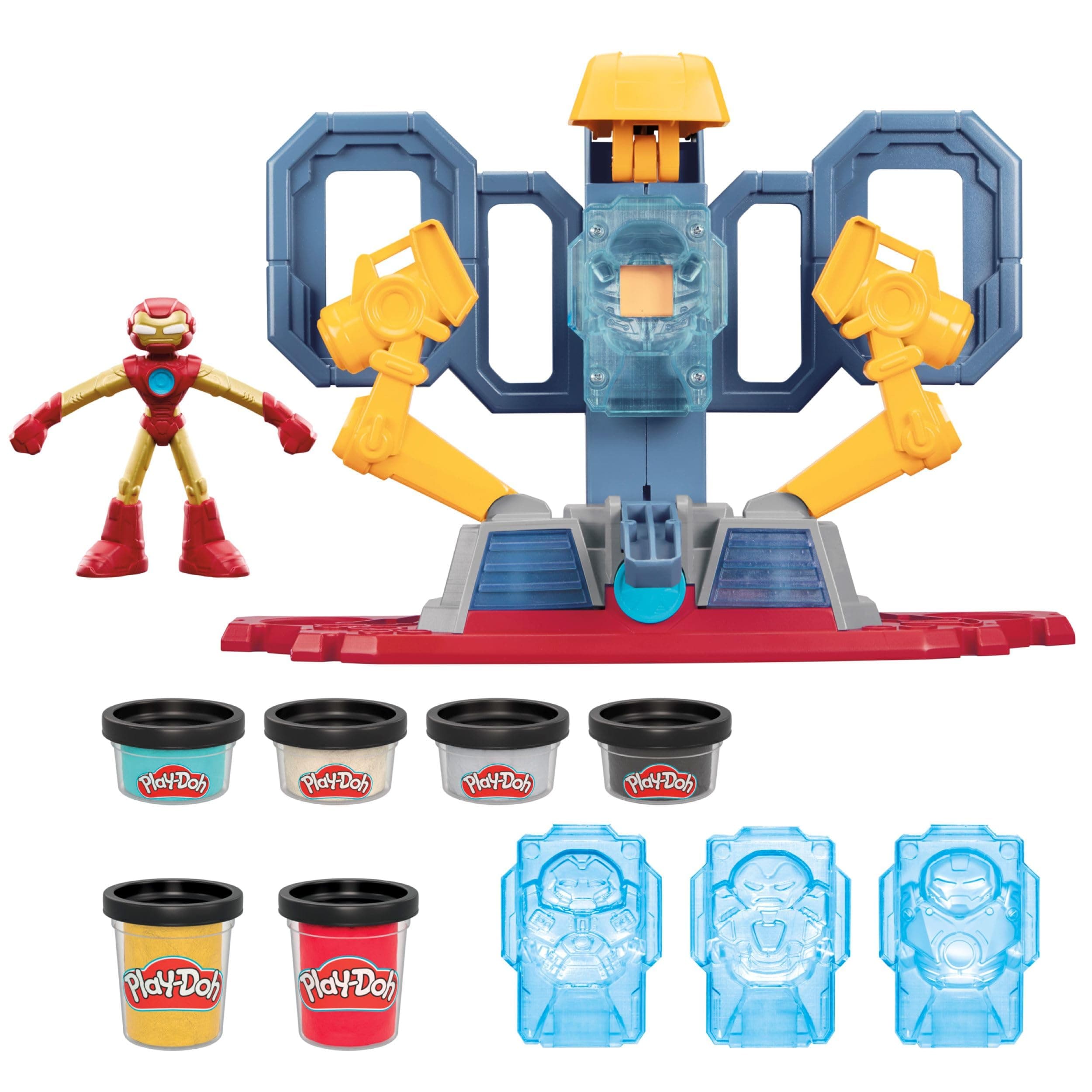 Marvel Iron Man Armour Maker Lab Playset, Non-Toxic Modelling Compound Electronic Toy Set, Creative Toys for 4+ Year Old Kids, Arts and Crafts