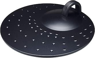 Frying Pan Splatter Guard Lid with Handle, Metal Pan Lid, Dishwasher-Safe 31 cm (12''), Black